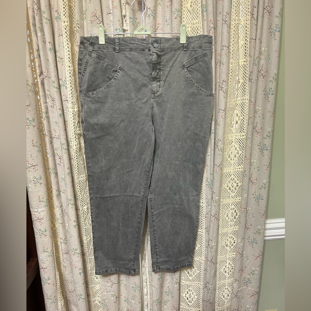 Amadi Anthropologie‎ Utility Pants Gray Large Petite NWT